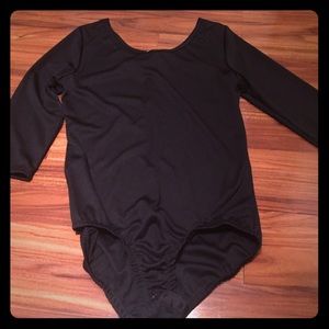 Black 3/4 sleeve bodysuit